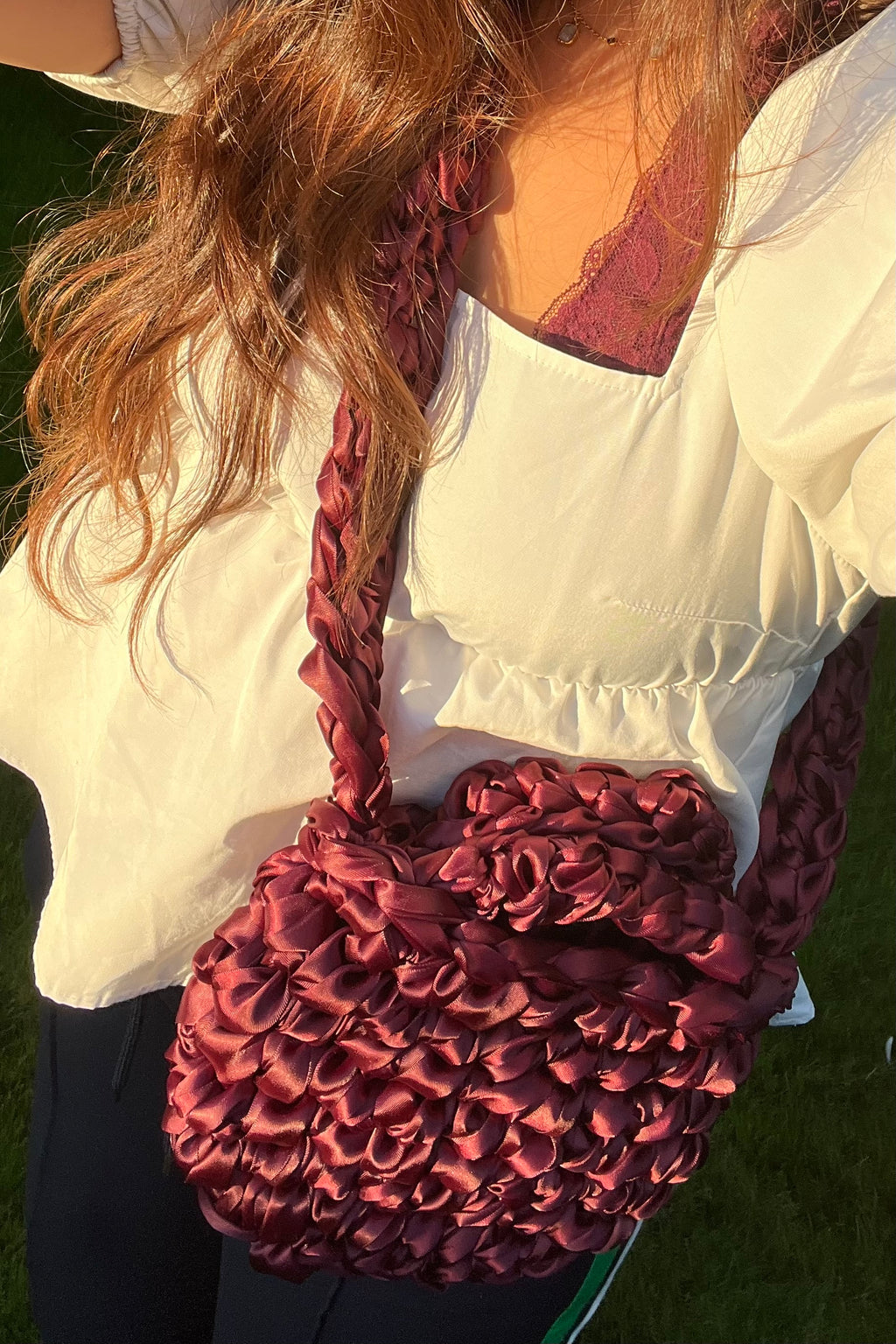 Satin Mini - Burgundy